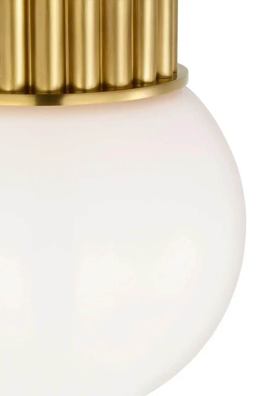 Compact Elegance: Classic Globe Design with Warm Brass Finish - Image 3