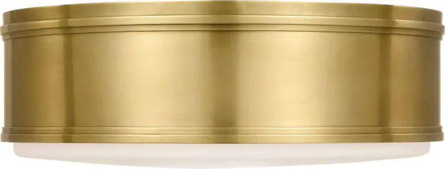 Elegant Transitional Flush Mount with Warm Brass Finish - Image 1