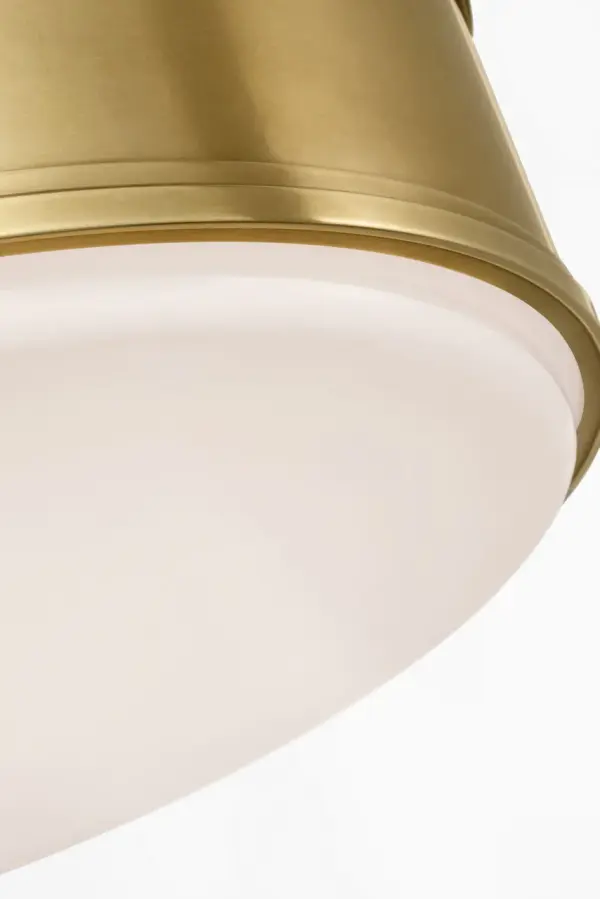 Elegant Transitional Flush Mount with Warm Brass Finish - Image 4