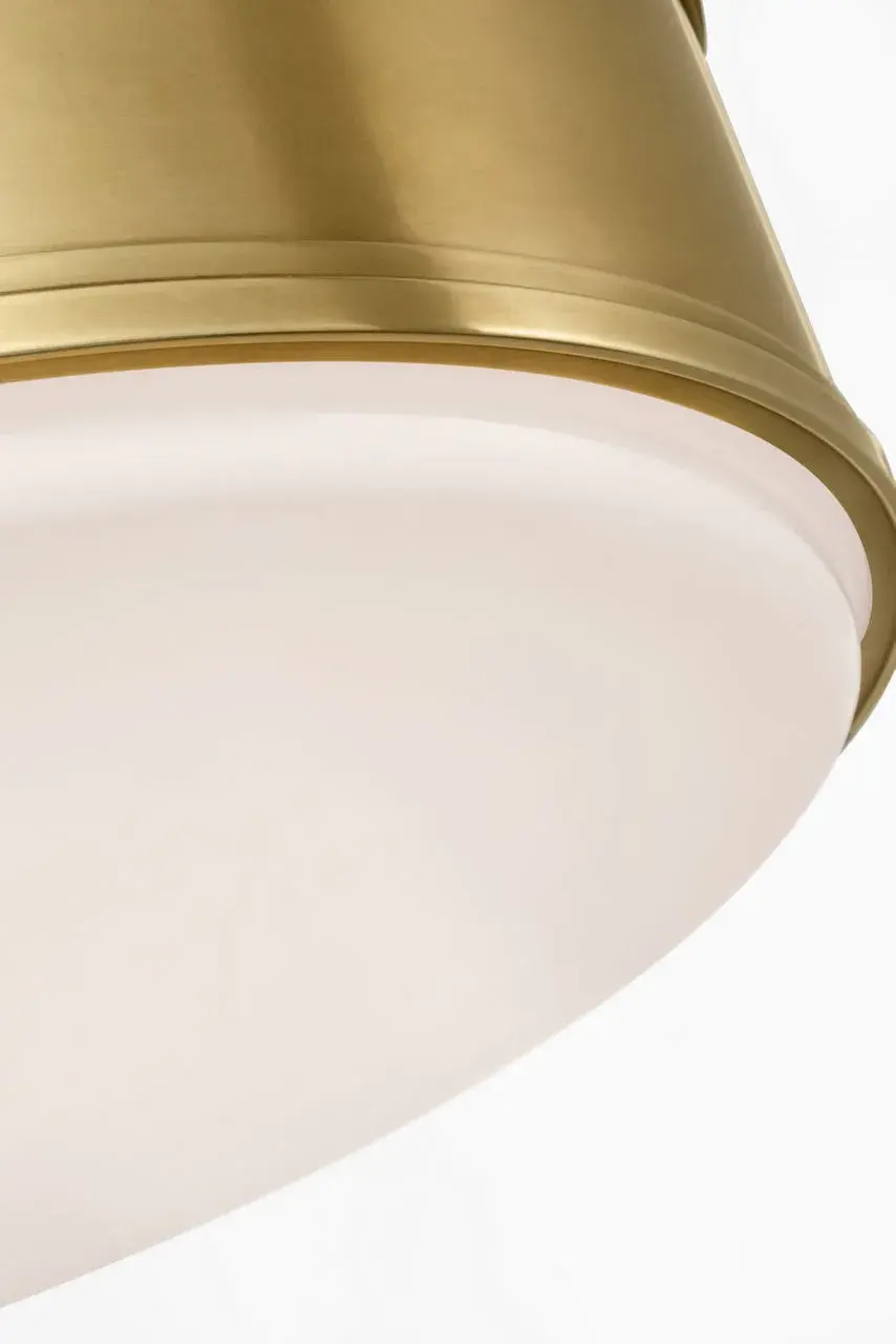 Elegant Transitional Flush Mount with Warm Brass Finish - Image 4