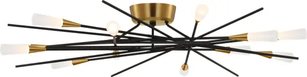 Bold 40" Statement Semi-Flush with Striking Radial Design - Image 3