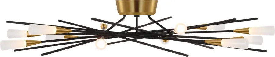 Bold 40" Statement Semi-Flush with Striking Radial Design - Image 4