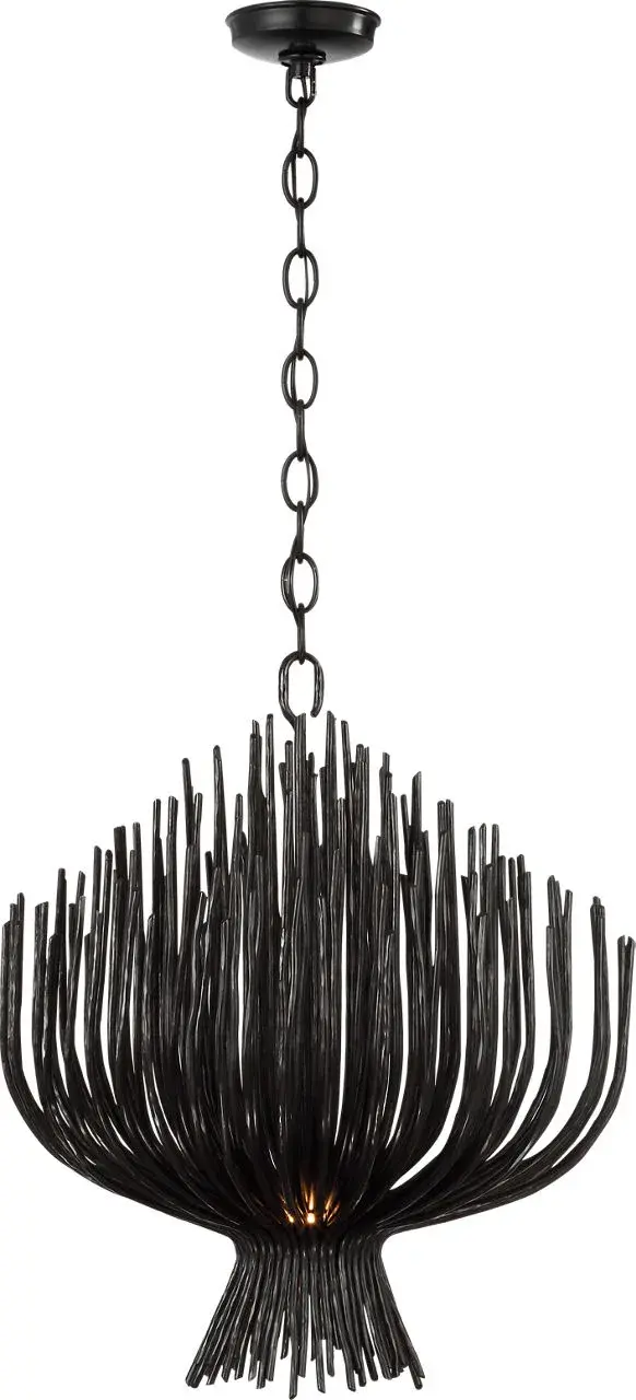 Astra 24" Sculpted Chandelier in Aged Iron - Image 1