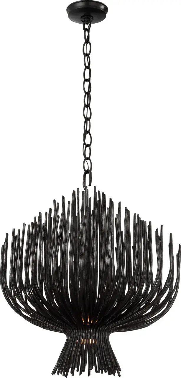 Astra 24" Sculpted Chandelier in Aged Iron - Image 2