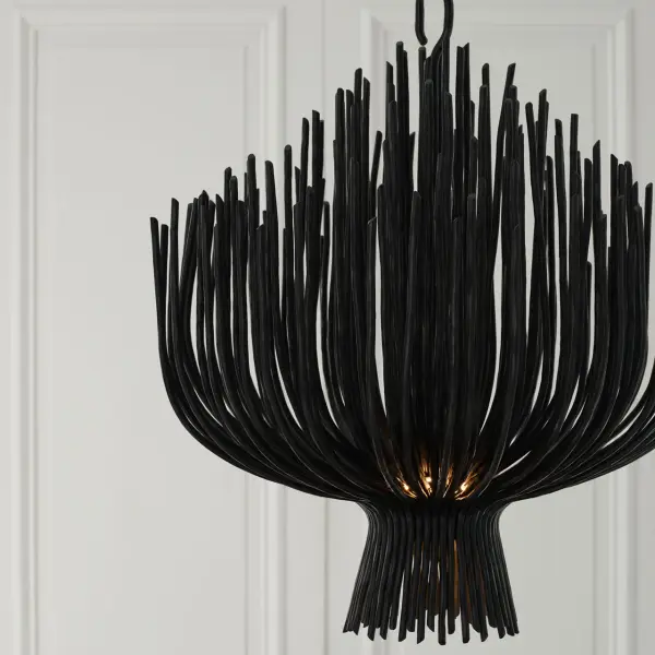 Astra 24" Sculpted Chandelier in Aged Iron - Image 13