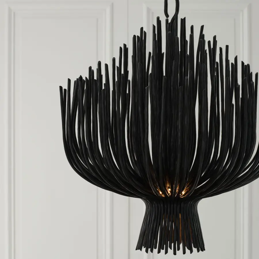 Astra 24" Sculpted Chandelier in Aged Iron - Image 13