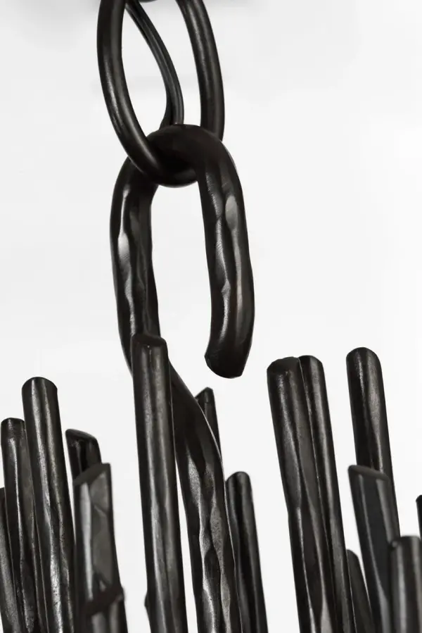 Astra 24" Sculpted Chandelier in Aged Iron - Image 15