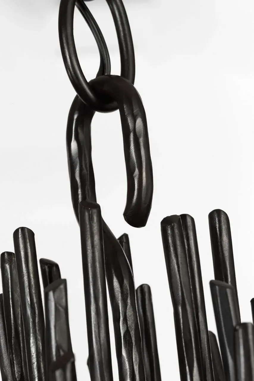 Astra 24" Sculpted Chandelier in Aged Iron - Image 15