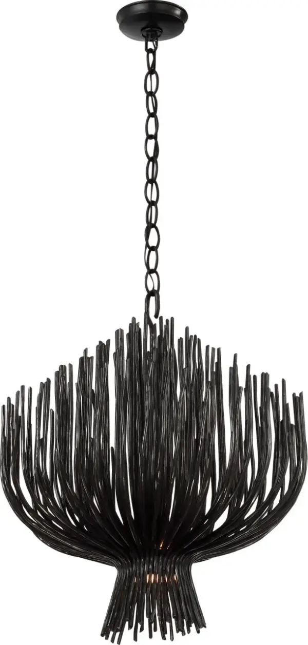 Astra 24" Sculpted Chandelier in Aged Iron - Image 3