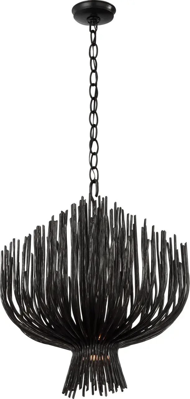 Astra 24" Sculpted Chandelier in Aged Iron - Image 3