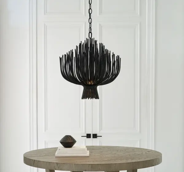 Astra 24" Sculpted Chandelier in Aged Iron - Image 5