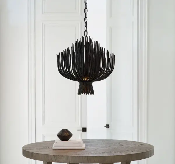 Astra 24" Sculpted Chandelier in Aged Iron - Image 6