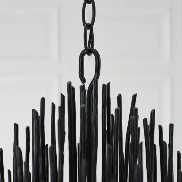 Astra 24" Sculpted Chandelier in Aged Iron - Image 10