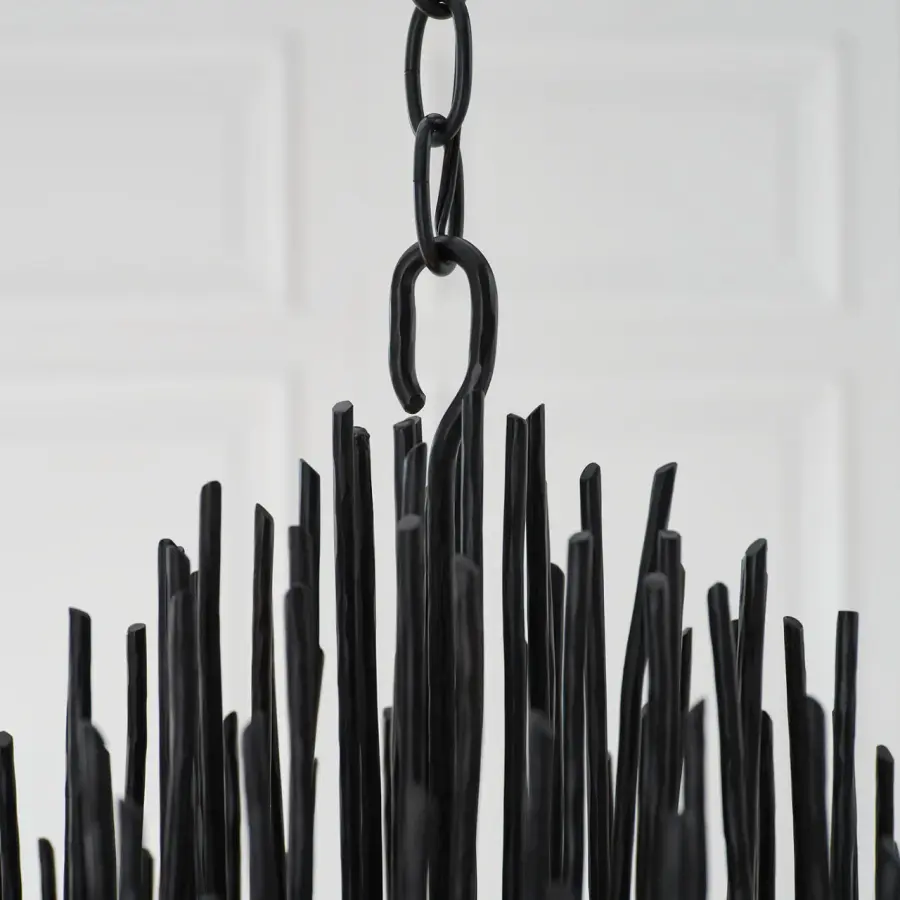 Astra 24" Sculpted Chandelier in Aged Iron - Image 10