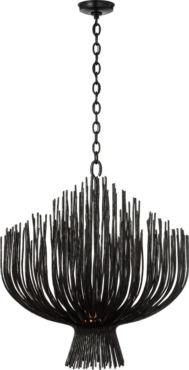 Astra 32" Sculpted Chandelier in Aged Iron - Image 1