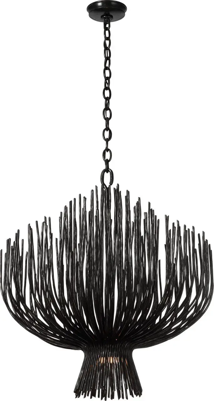 Astra 32" Sculpted Chandelier in Aged Iron - Image 2
