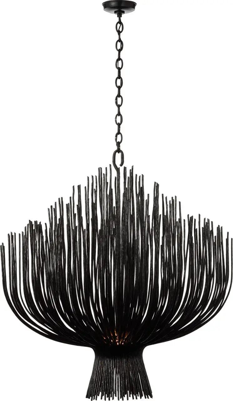 Astra 42" Sculpted Chandelier in Aged Iron - Image 1