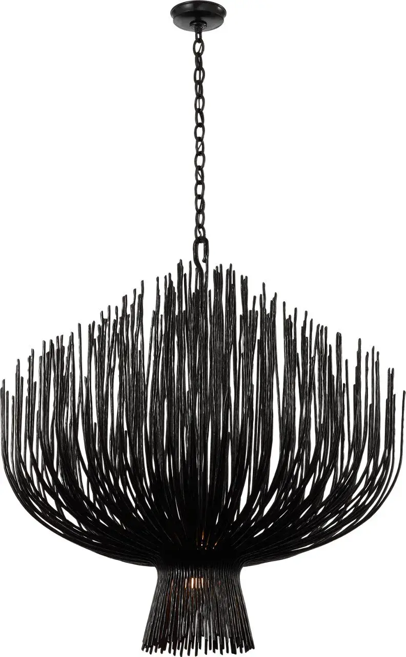 Astra 42" Sculpted Chandelier in Aged Iron - Image 2