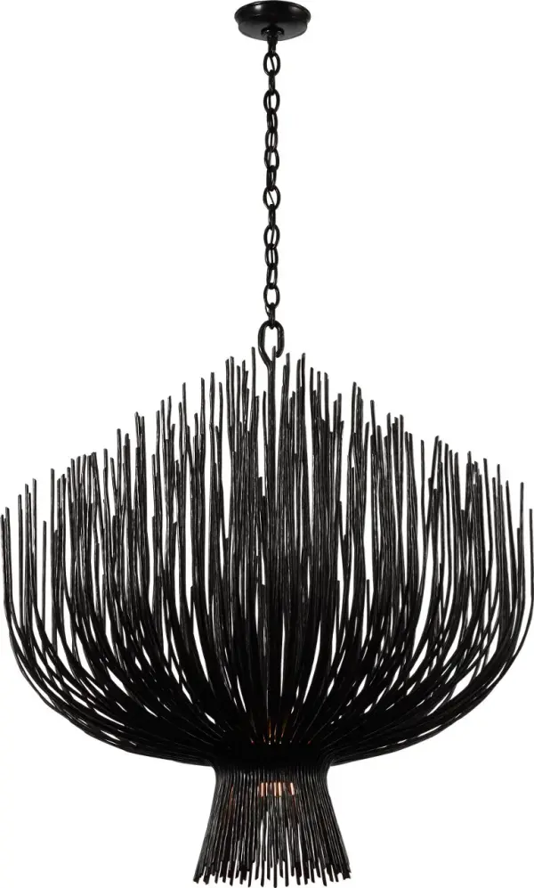 Astra 42" Sculpted Chandelier in Aged Iron - Image 3