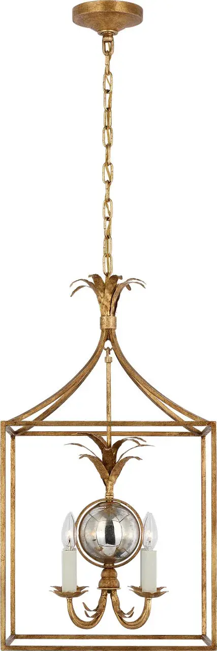 Gramercy 17" Lantern in Gilded Iron - Image 1