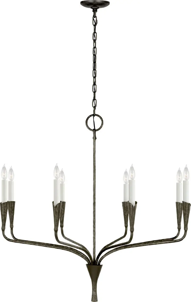 Aiden 40" Single Tier Chandelier in Aged Iron - Image 2