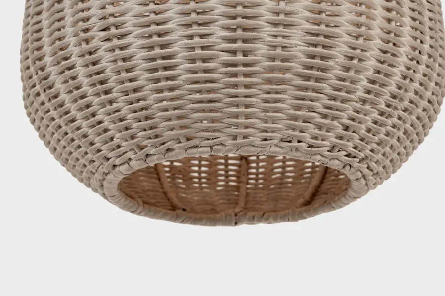 Kokomo 12" Pendant in Antique-Burnished Brass with Ash Wicker Shade - Image 13