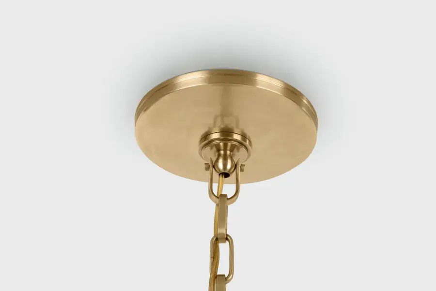 Kokomo 12" Pendant in Antique-Burnished Brass with Ash Wicker Shade - Image 18