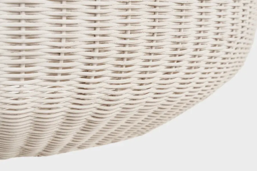 Kokomo 30" Domed Pendant in Bronze with Chalk Wicker Shade - Image 4