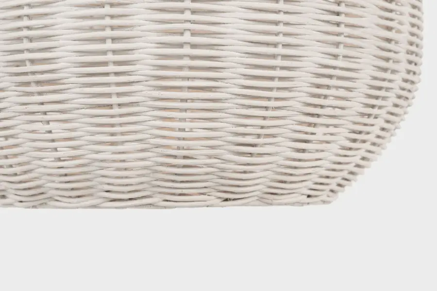 Kokomo 15" Elongated Pendant in Antique-Burnished Brass with Chalk Wicker Shade - Image 11