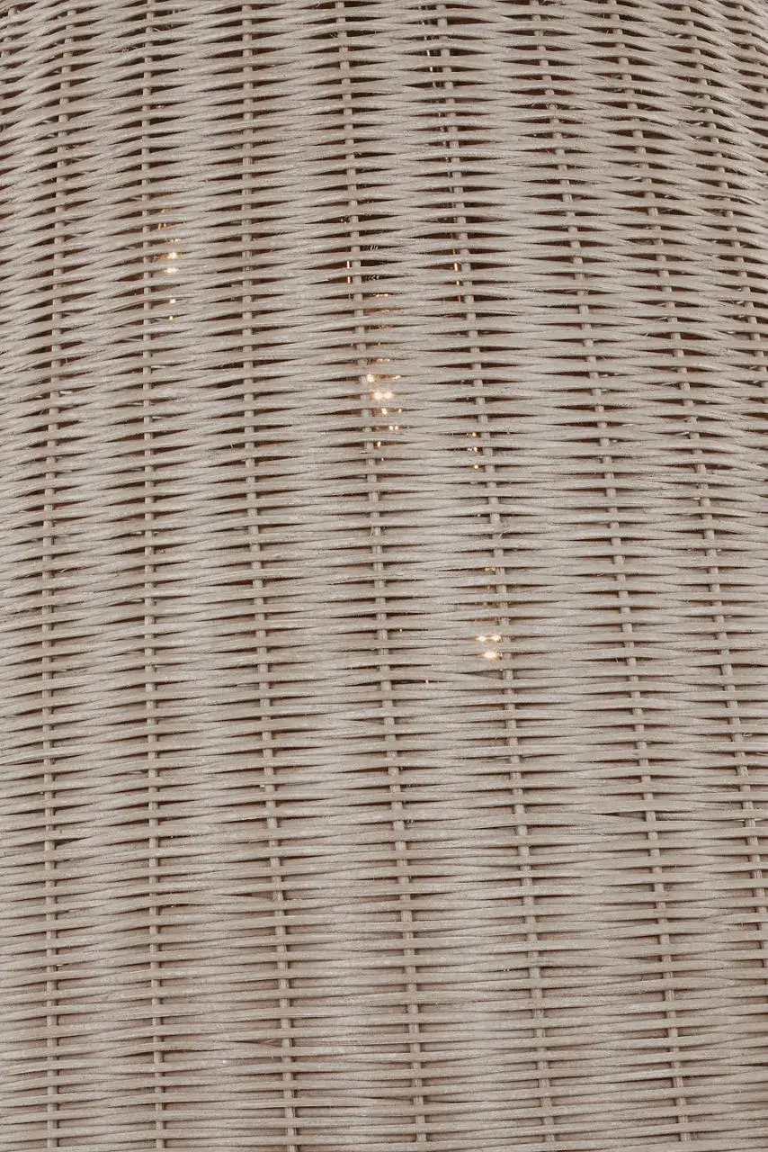 Kokomo 20" Elongated Pendant in Polished Nickel with Ash Wicker Shade - Image 4