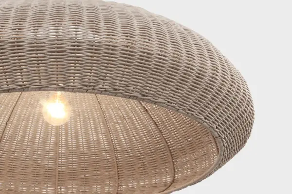 Kokomo 32" Wide Pendant in Antique-Burnished Brass with Ash Wicker Shade - Image 6