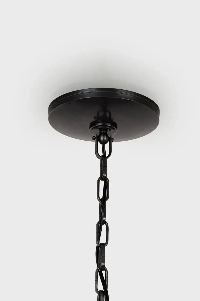 Kokomo 44" Wide Pendant in Bronze with Chalk Wicker Shade - Image 4