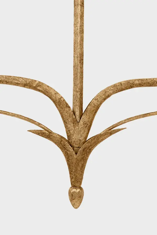 Amalfi 57" Linear Chandelier in Milano Gold with Linen Shades - Image 13
