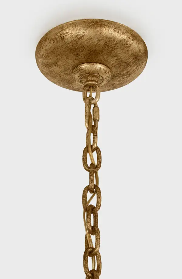 Amalfi 57" Linear Chandelier in Milano Gold with Linen Shades - Image 16