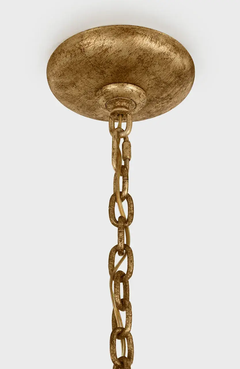 Amalfi 57" Linear Chandelier in Milano Gold with Linen Shades - Image 16