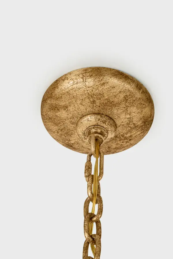 Amalfi 57" Linear Chandelier in Milano Gold with Linen Shades - Image 19