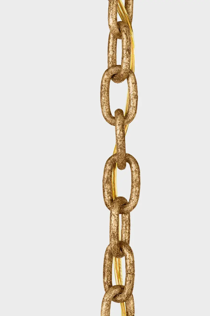 Amalfi 57" Linear Chandelier in Milano Gold with Linen Shades - Image 3
