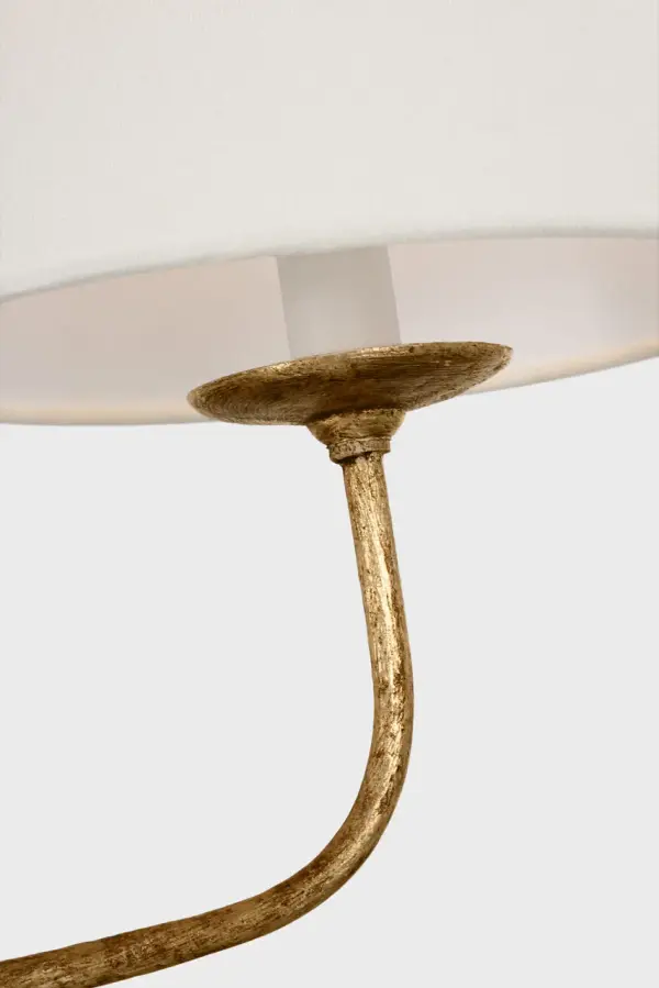 Amalfi 57" Linear Chandelier in Milano Gold with Linen Shades - Image 21