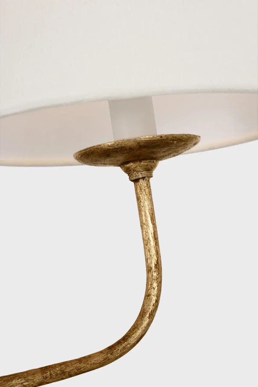 Amalfi 57" Linear Chandelier in Milano Gold with Linen Shades - Image 21