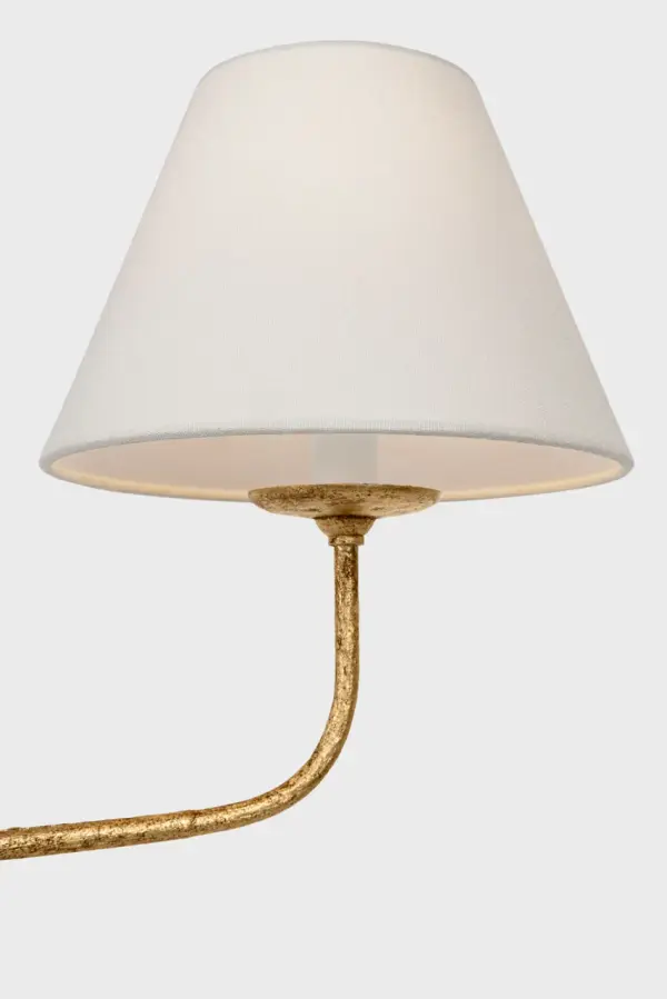 Amalfi 57" Linear Chandelier in Milano Gold with Linen Shades - Image 25