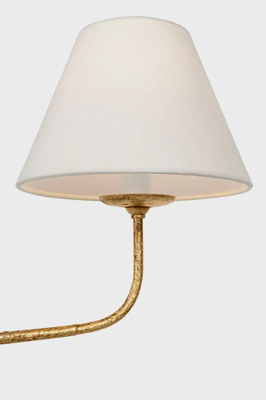 Amalfi 57" Linear Chandelier in Milano Gold with Linen Shades - Image 25