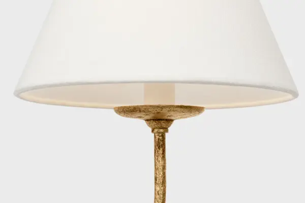 Amalfi 57" Linear Chandelier in Milano Gold with Linen Shades - Image 27