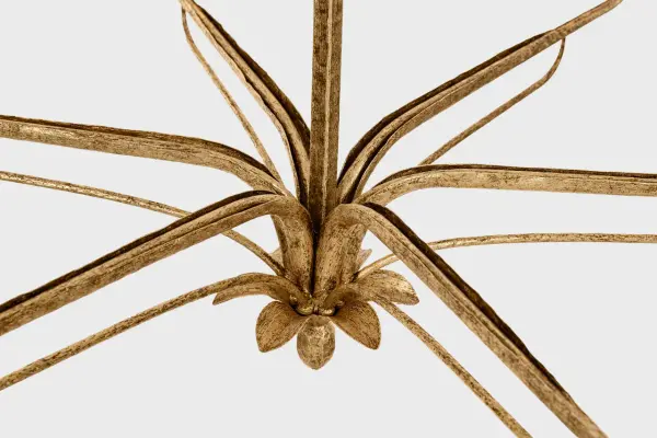 Amalfi 41" Chandelier in Milano Gold with Linen Shades - Image 6