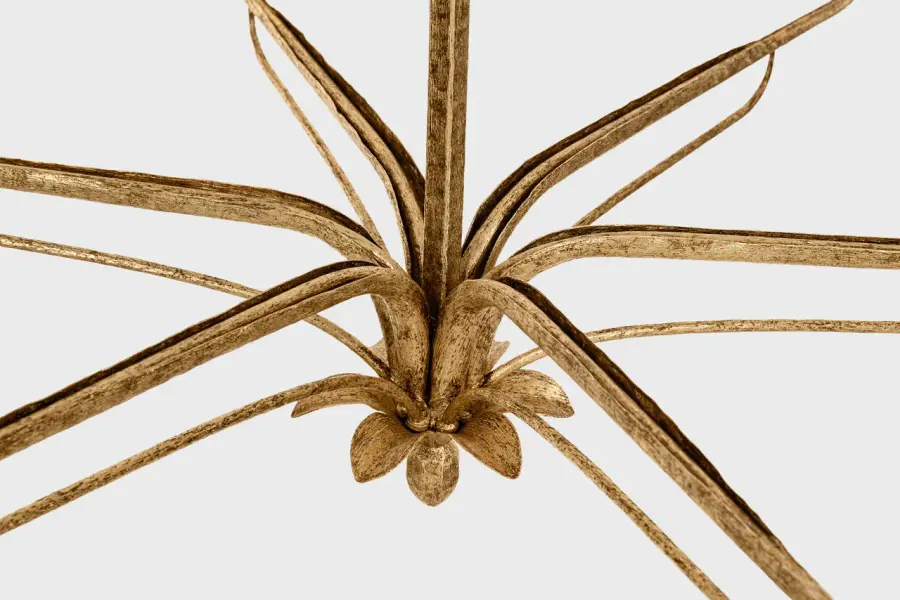 Amalfi 41" Chandelier in Milano Gold with Linen Shades - Image 6