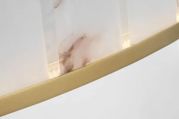 Iterna 40" Ring Chandelier in Antique-Burnished Brass with Alabaster - Image 10