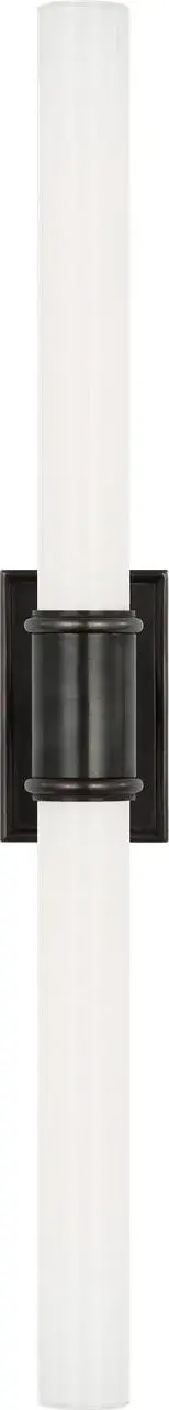 Owen 22" Double Bath Light in Bronze with White Glass - Image 1