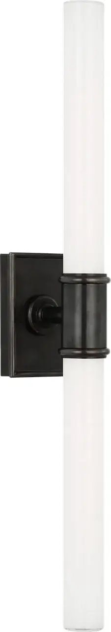Owen 22" Double Bath Light in Bronze with White Glass - Image 2