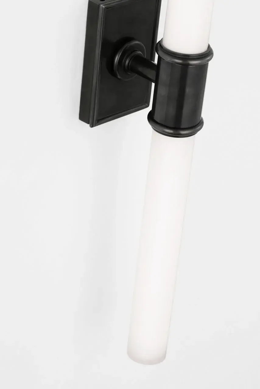 Owen 22" Double Bath Light in Bronze with White Glass - Image 4