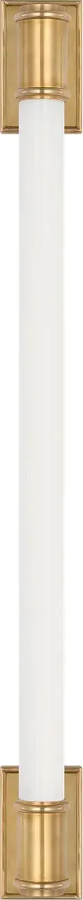 Owen 30" Linear Bath Light in Antique-Burnished Brass with White Glass - Image 2