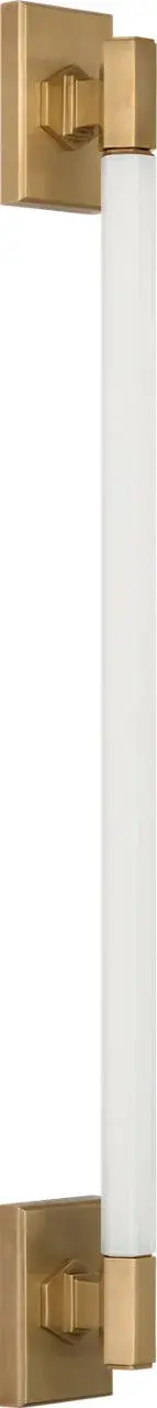 The Hawthorne Linear Bath Light combines classic styling with modern functionality. Its 30-inch span provides excellent illumination for medium to large vanities, while the antique-burnished brass finish adds warmth and sophistication to any bathroom. - alternate view